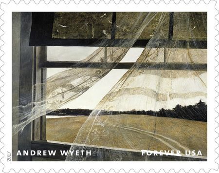 100 Open Window Forever Stamps Andrew Wyeth Painting Postage for Mailing Wedding Invitations
